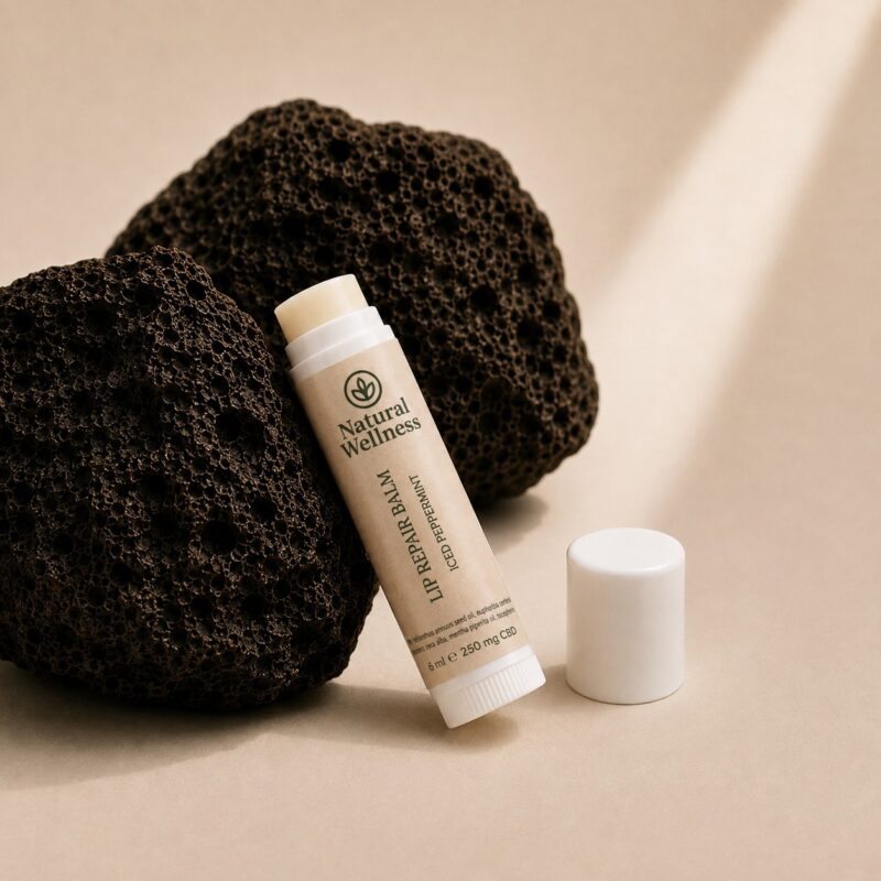 Lip Balm Iced Peppermint Natural Wellness, bálsamo labial con CBD y menta refrescante